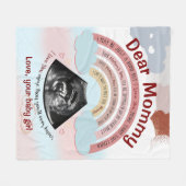 母パーソナライズされたが母になるための親愛贈り物 フリースブランケット (正面(横))