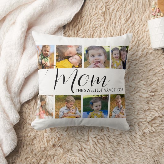 母パーソナライズされたさん一番甘い名前の写真がある クッション (ブランケット)