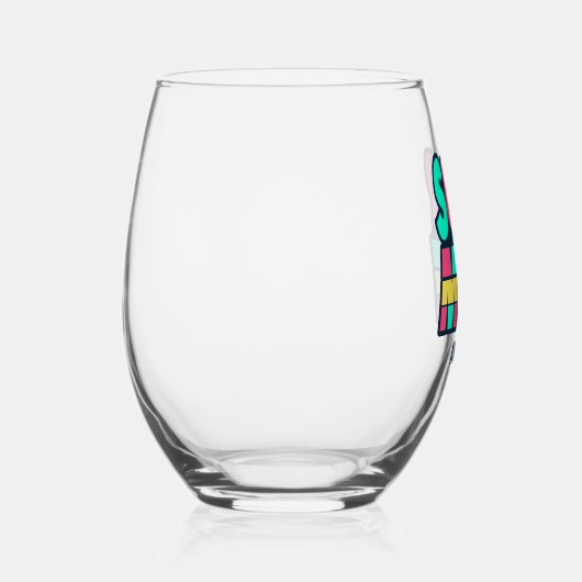 母パーソナライズされたすごいの日 ステムなしワイングラス (右)