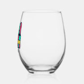 母パーソナライズされたすごいの日 ステムなしワイングラス (左)