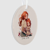 母パーソナライズされたと娘 オーナメント (正面)