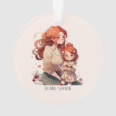 母パーソナライズされたと娘 オーナメント (裏面)