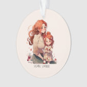 母パーソナライズされたと娘 オーナメント (正面)