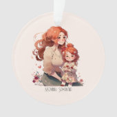 母パーソナライズされたと娘 オーナメント (正面)