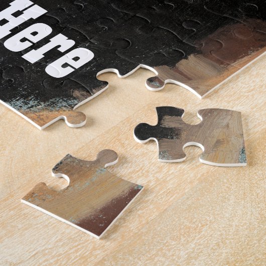 母パーソナライズされたと子の絵画感謝 ジグソーパズル (側面)