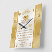 母パーソナライズされたに美しい贈り物,ママ時計 スクエア壁時計 (傾斜)