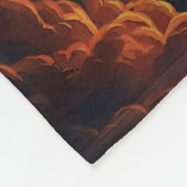 母パーソナライズされたのオオカミに娘の贈り物 フリースブランケット (角)