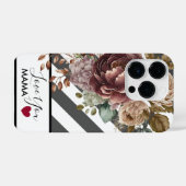 母パーソナライズされたのカスタム電話ケースの名前 iPhoneケース (裏面横)