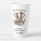 母パーソナライズされたのハグは最高の カフェラテマグ (正面)