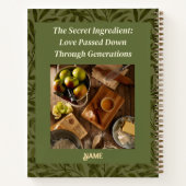 母パーソナライズされたの幸せな退職祝いレシピ ノートブック (裏面)