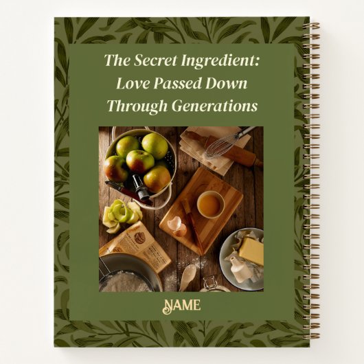 母パーソナライズされたの幸せな退職祝いレシピ ノートブック (裏面)