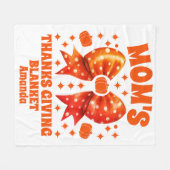 母パーソナライズされたの感謝毛布 フリースブランケット (正面(横))