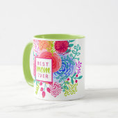 母パーソナライズされたの日お母さ最高のんフローラ マグカップ (正面左)