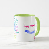 母パーソナライズされたの日お母さ最高のんフローラ マグカップ (正面右)