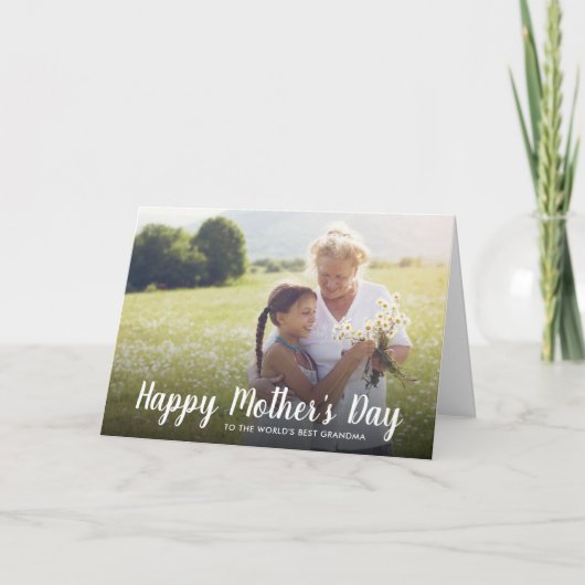 母パーソナライズされたの日のおばあちゃんの写真カード カード (正面)
