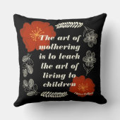 母パーソナライズされたの日のエレインヘフラン引用文 クッション (裏面)