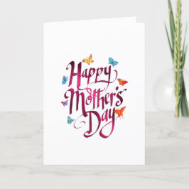 母パーソナライズされたの日のカード-蝶 シーズンカード