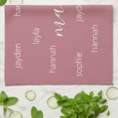 母パーソナライズされたの日のプレゼント キッチンタオル (折り畳み)