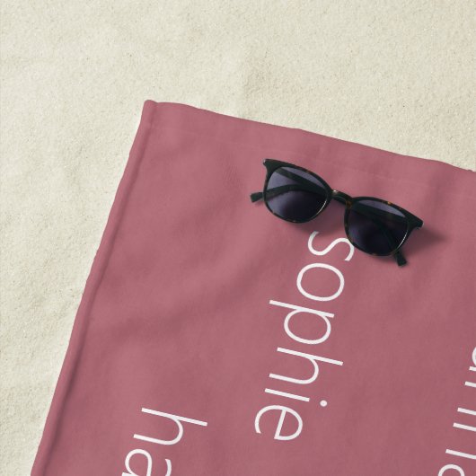 母パーソナライズされたの日のプレゼント ビーチタオル (インサイチュ)