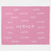 母パーソナライズされたの日のプレゼント フリースブランケット (正面(横))