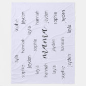 母パーソナライズされたの日のプレゼント フリースブランケット (正面)