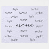 母パーソナライズされたの日のプレゼント フリースブランケット (正面(横))