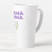 母パーソナライズされたの日のラテマグカップ – ホワイトリリー カフェラテマグ (右アングル)