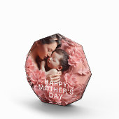 母パーソナライズされたの日の八角形フォトブロック フォトブロック (右)