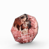 母パーソナライズされたの日の八角形フォトブロック フォトブロック (左)