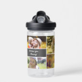 母パーソナライズされたの日の写真カスタムコラージュ ウォーターボトル (正面)