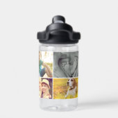 母パーソナライズされたの日の写真カスタムコラージュ ウォーターボトル (背面)