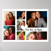 母パーソナライズされたの日の写真カスタムコラージュ ポスター (正面)