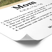 母パーソナライズされたの日の写真ギフト ポスター (角)