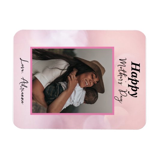 母パーソナライズされたの日の撮カスタム影 マグネット (横)