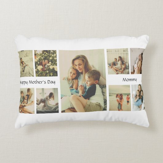 母パーソナライズされたの日の枕 アクセントクッション (正面)