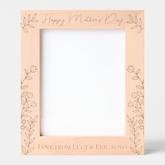 母パーソナライズされたの日の母カスタムへの贈り物 レーザー彫刻フレーム (正面)