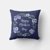 母パーソナライズされたの日の花 クッション (裏面)