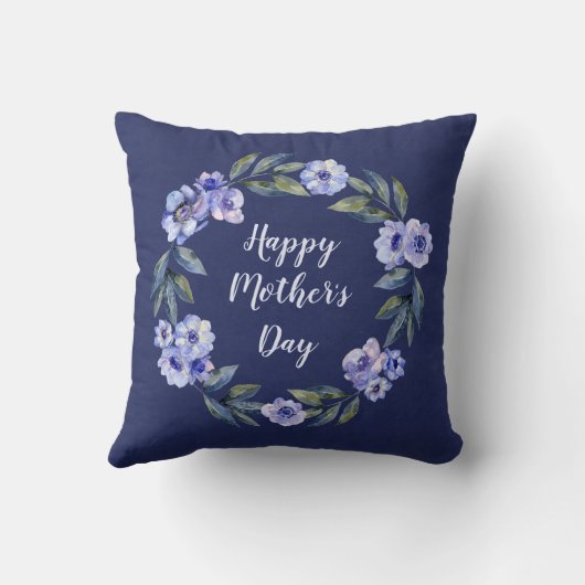 母パーソナライズされたの日の花 クッション (裏面)