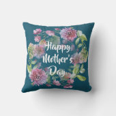 母パーソナライズされたの日の花 クッション (裏面)