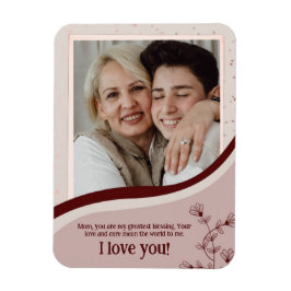 母パーソナライズされたの日の贈り物カスタムの写真と名前 マグネット