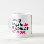 母パーソナライズされたの日の贈り物マグカップ コーヒーマグカップ (正面左)