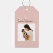 母パーソナライズされたの日の贈り物ラベルと写真 ギフトタグ (正面)