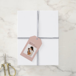 母パーソナライズされたの日の贈り物ラベルと写真 ギフトタグ