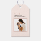 母パーソナライズされたの日の贈り物ラベルと写真 ギフトタグ (正面)