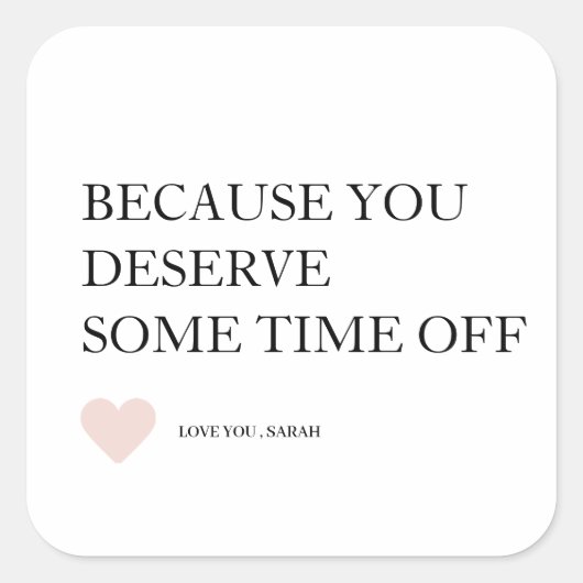 母パーソナライズされたの日の贈り物 スクエアシール (正面)