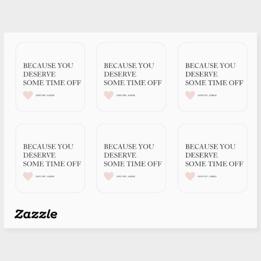 母パーソナライズされたの日の贈り物 スクエアシール (シート)