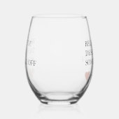 母パーソナライズされたの日の贈り物 ステムなしワイングラス (左)