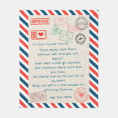 母パーソナライズされたの日の贈り物 – 母のための毛布 フリースブランケット (正面)