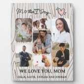 母パーソナライズされたの日の贈り物： 7 – 写真コラージュ フォトプラーク (正面)