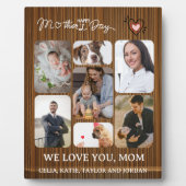 母パーソナライズされたの日の贈り物: 7 – 写真コラージュ フォトプラーク (正面)